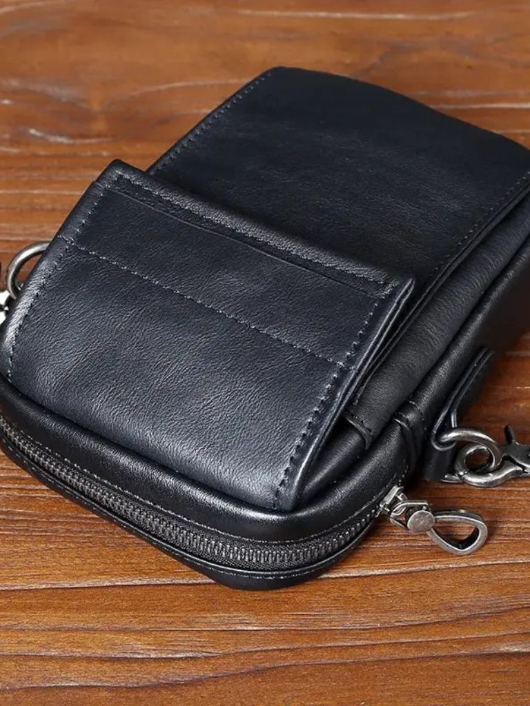Essential Small Leather Shoulder Bag for Men