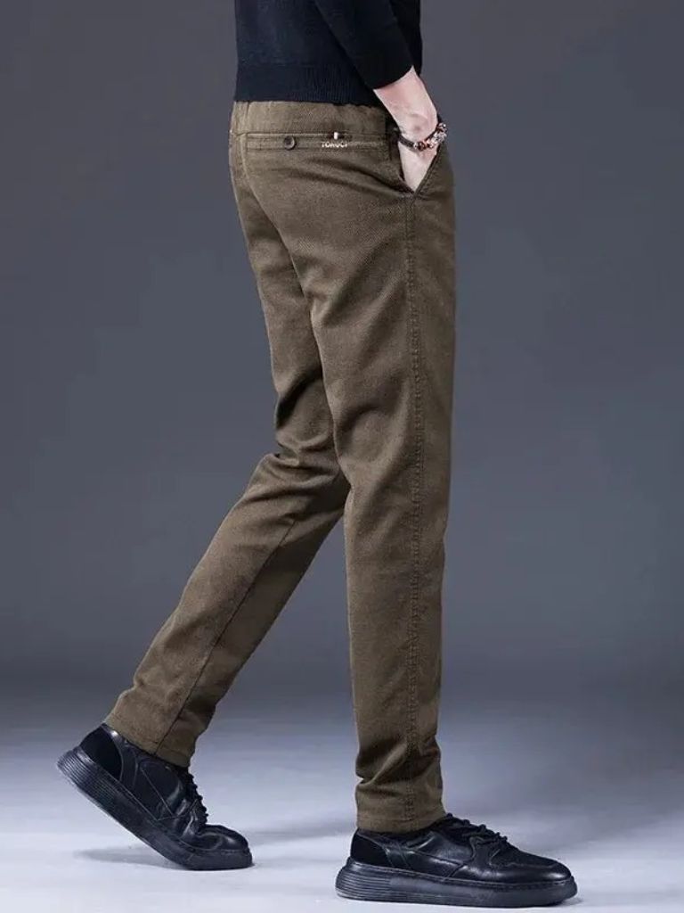Essential Stretchy Straight Trousers for Men