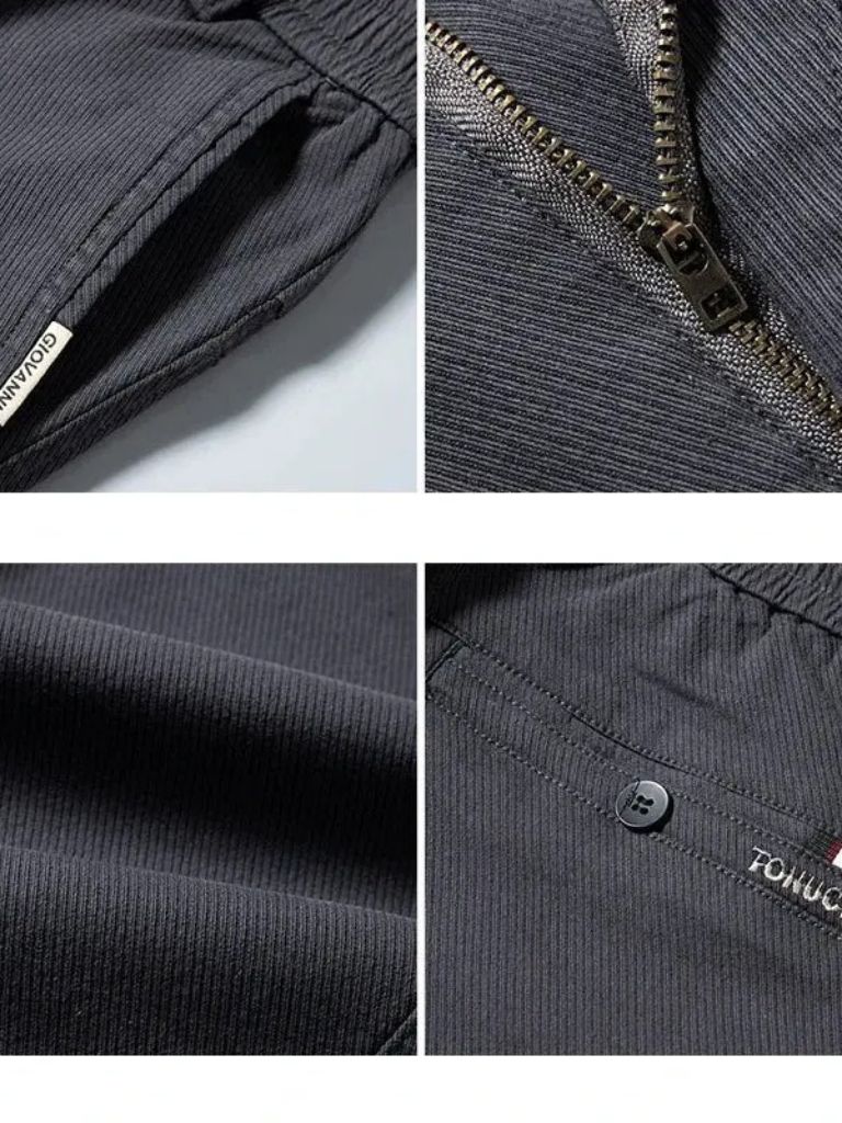 Essential Stretchy Straight Trousers for Men