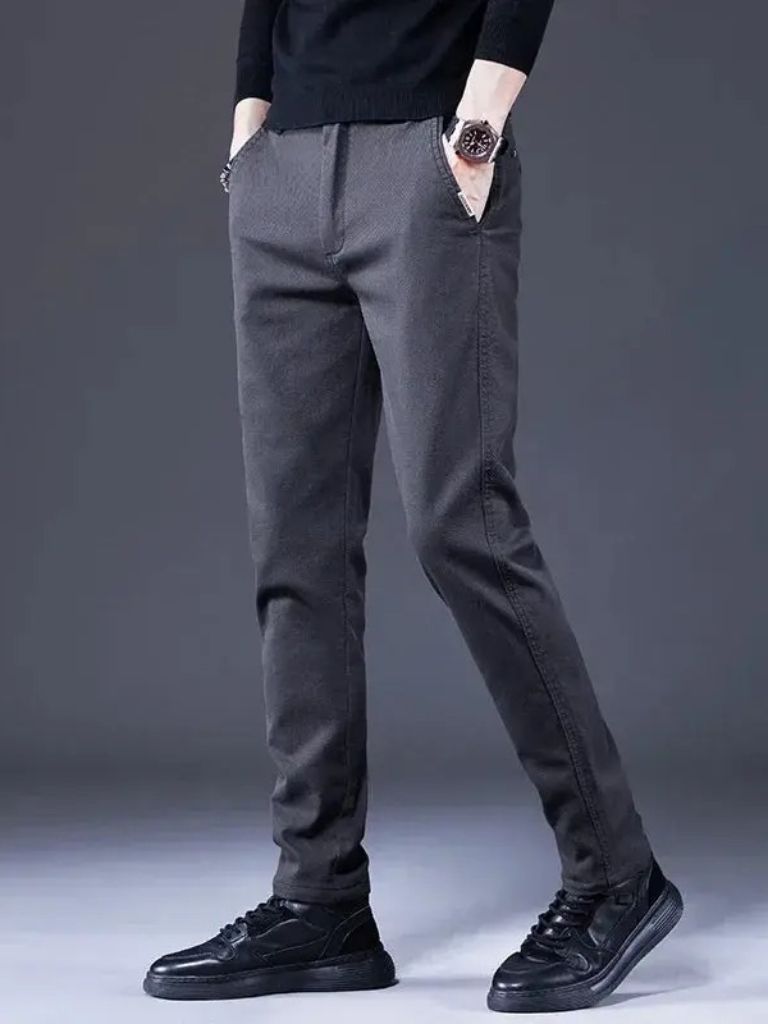 Essential Stretchy Straight Trousers for Men