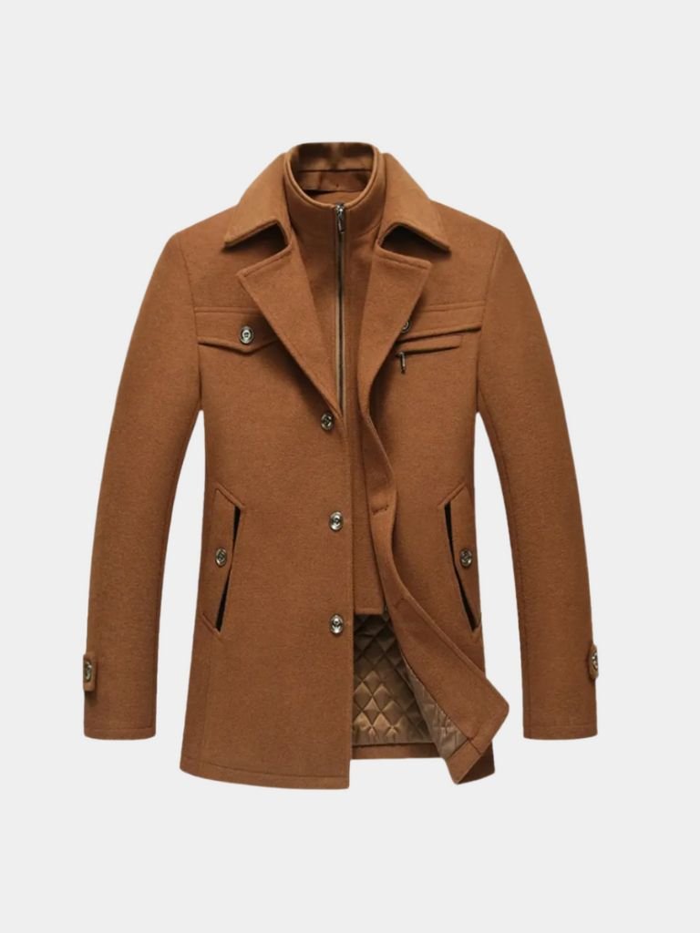 Essential Wool Blend Coat for Men