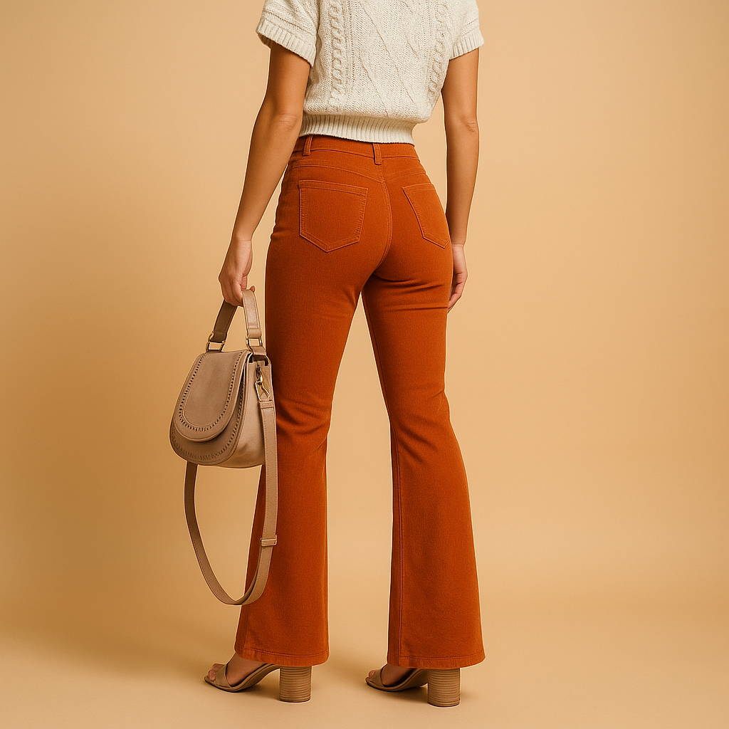 Flared corduroy pants for women | Yasmine