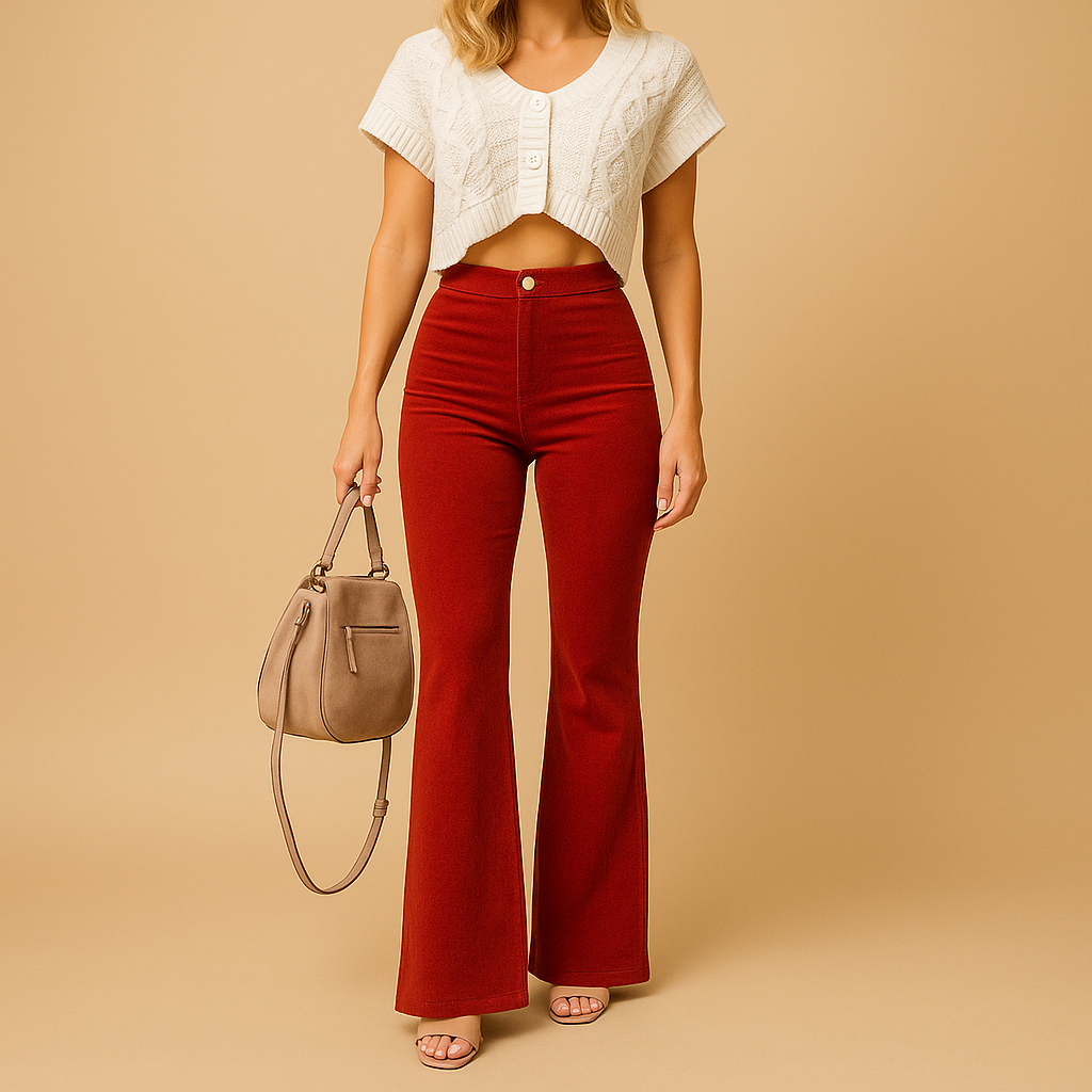 Flared corduroy pants for women | Yasmine