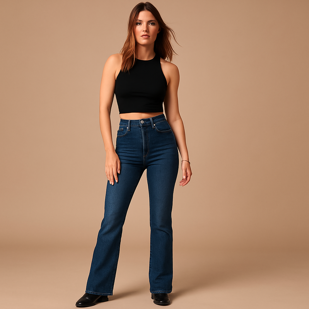 Flared high waist jeans for women | Vanessa