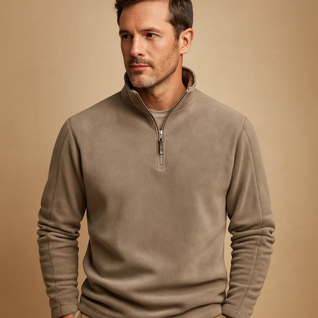 Fleece half zip pullover for men | Nathan