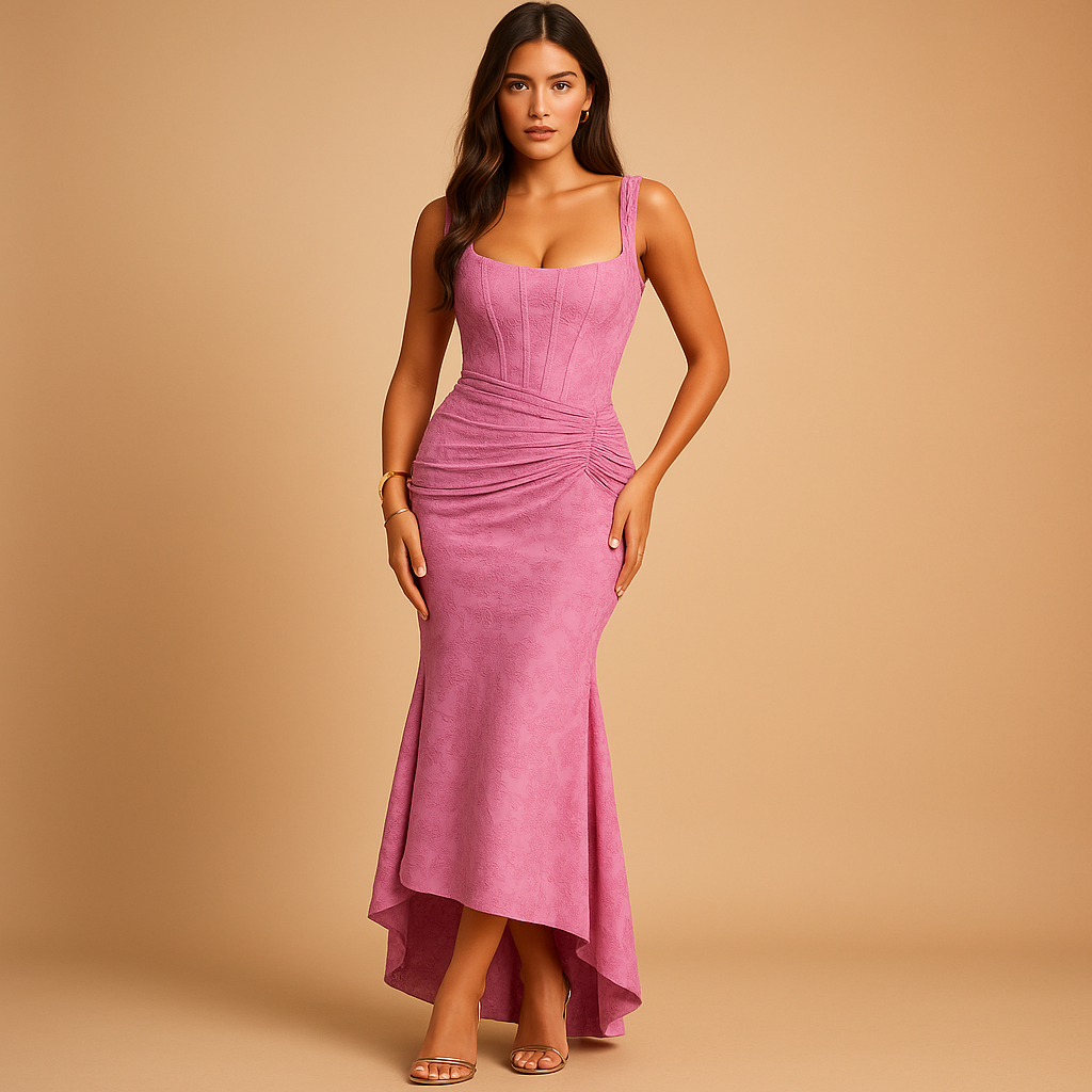 Floral midi dress with airy fit for women | Eliza