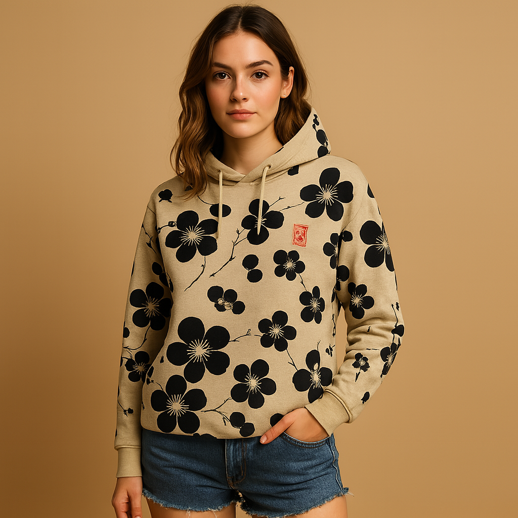 Floral print hoodie sweater for women | Fleur
