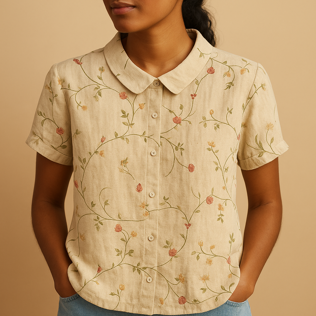 Floral print loose blouse for women | Hazel