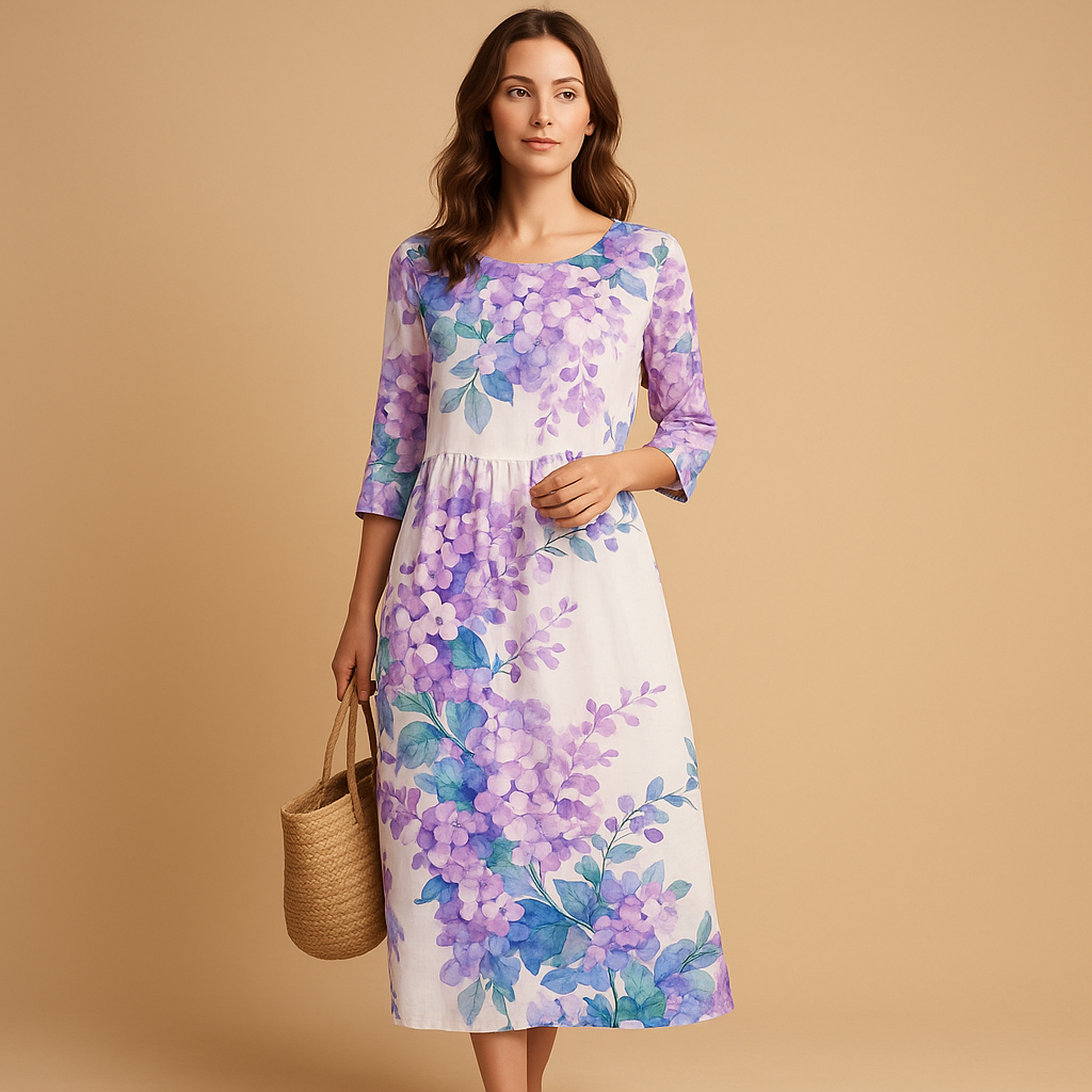 Flowy midi dress for women | Hazel