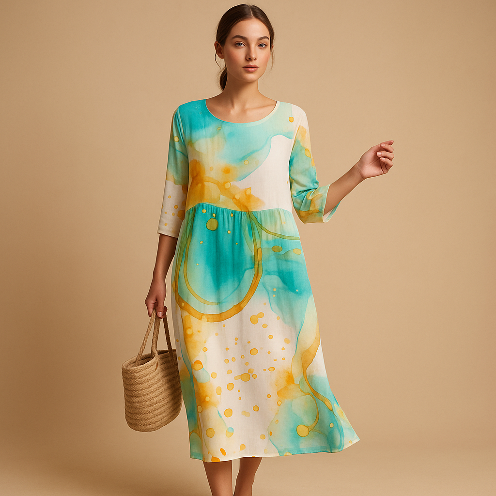 Flowy midi dress for women | Hazel