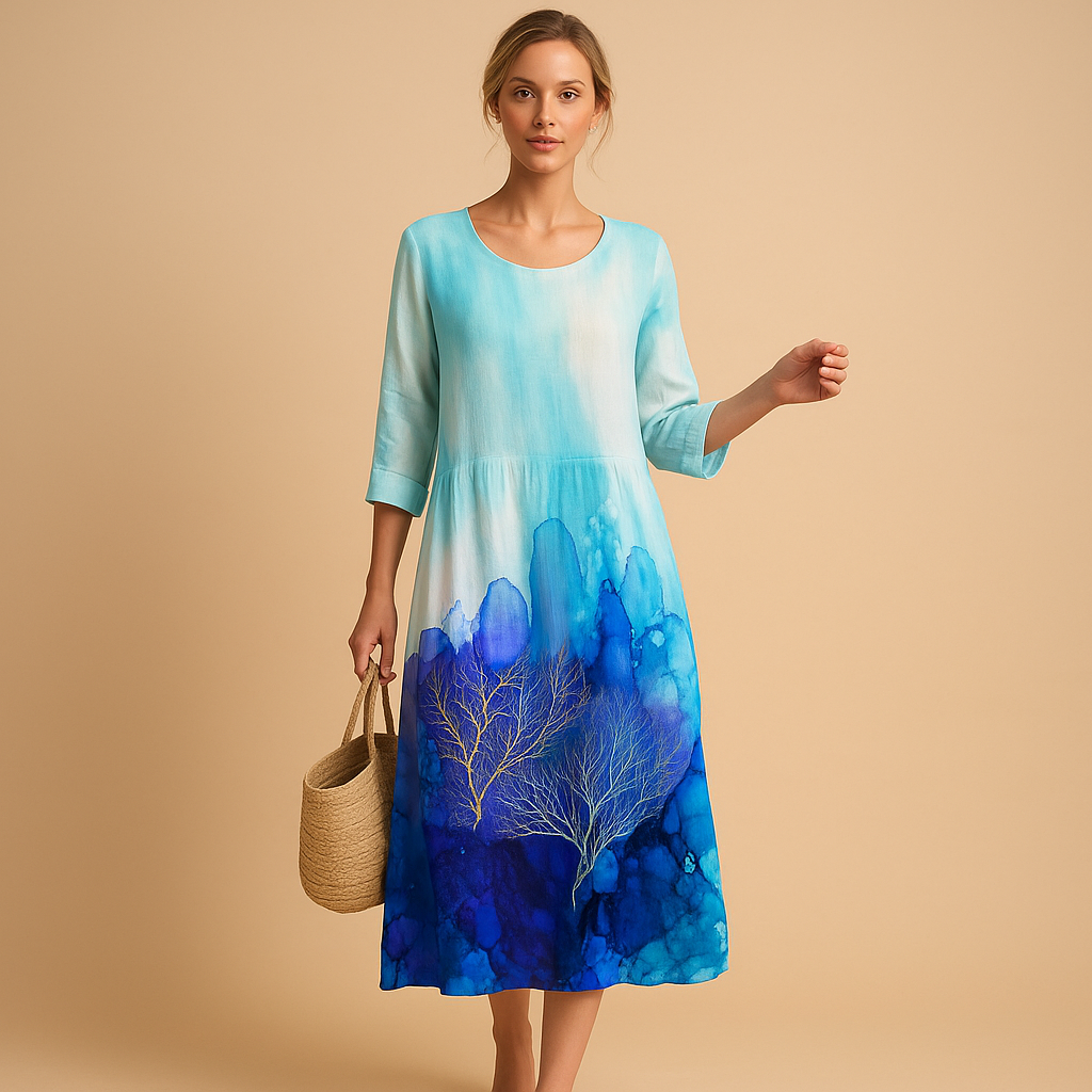 Flowy midi dress for women | Hazel