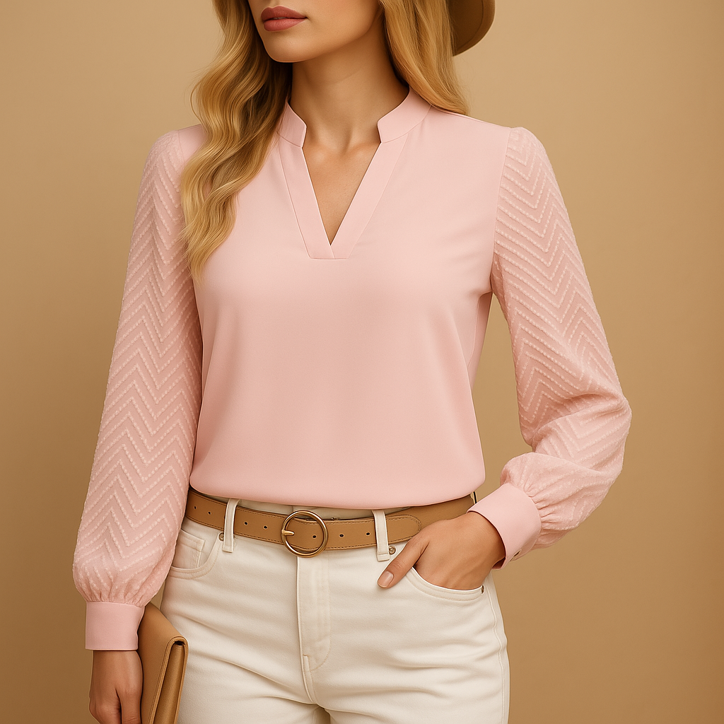 Flowy V-neck blouse for women | Isla