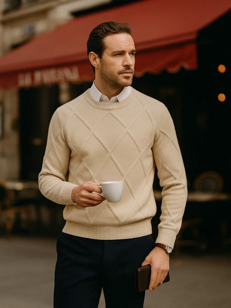François Blanchet Premium Cashmere Sweater for Men