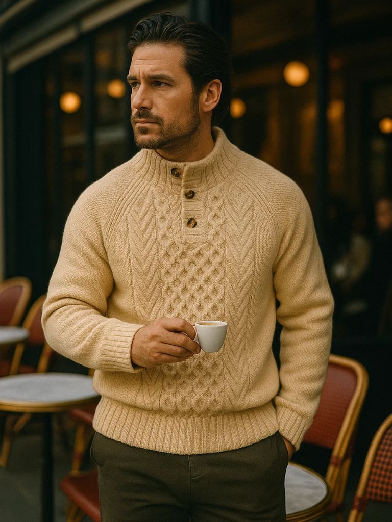 Giovanni Classic Knit Sweater for Men
