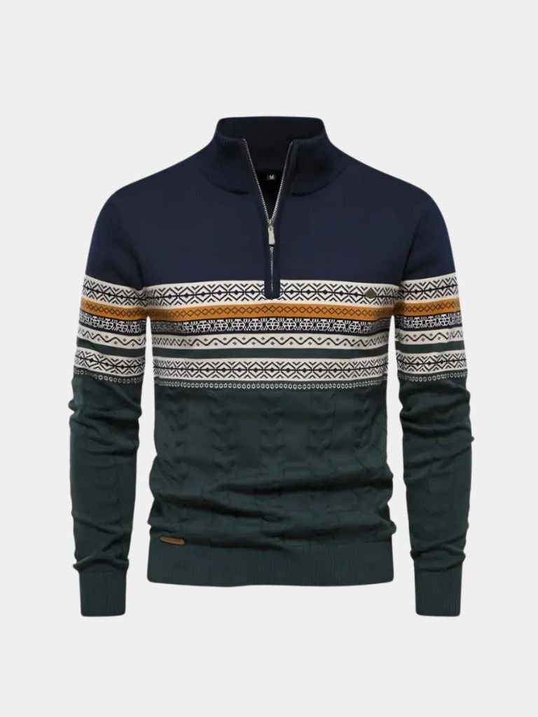 Half Zip Knit Pullover Sweater for Men