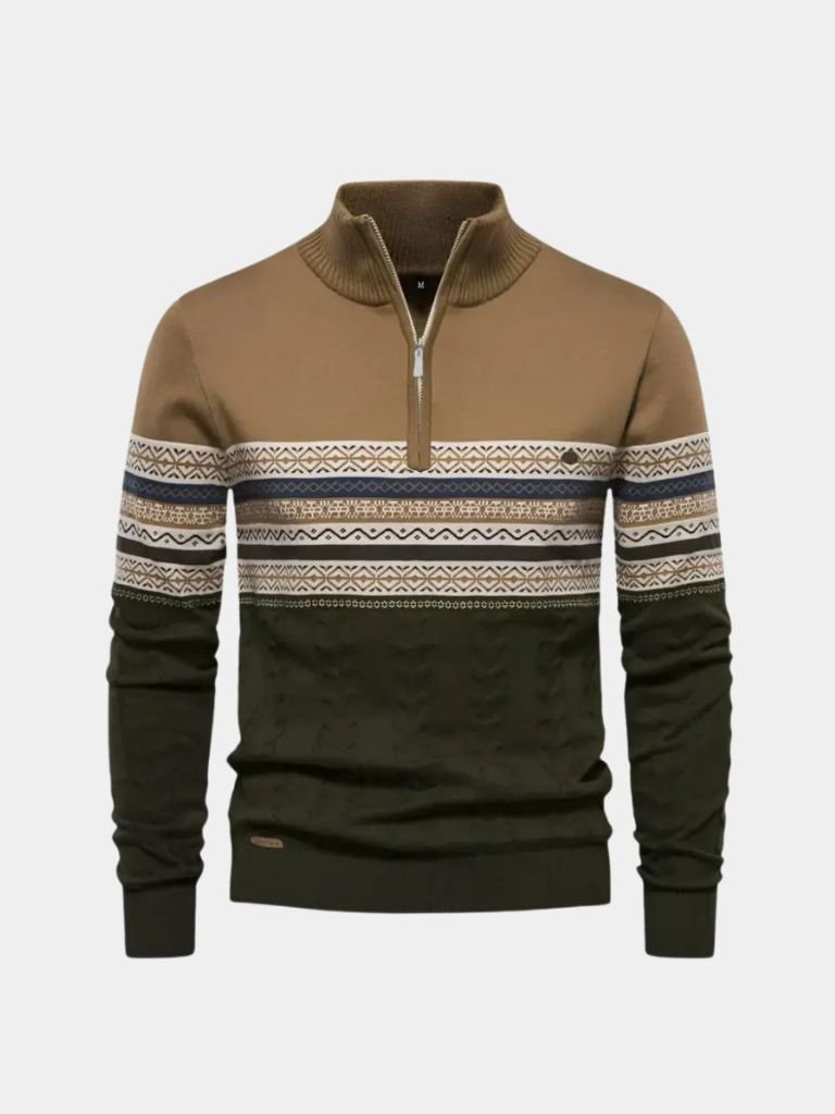 Half Zip Knit Pullover Sweater for Men