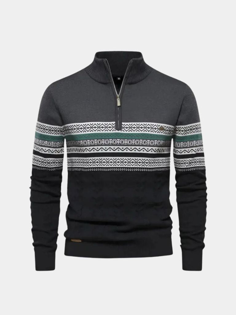 Half Zip Knit Pullover Sweater for Men
