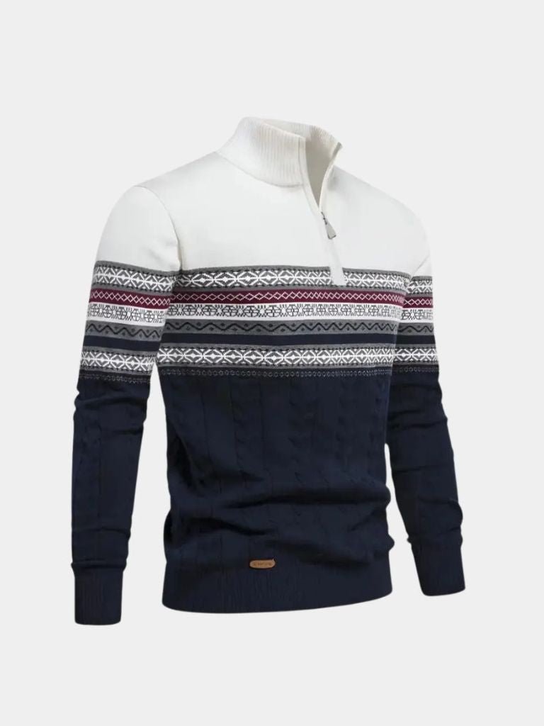 Half Zip Knit Pullover Sweater for Men