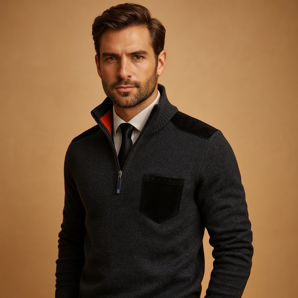 Half zip pullover sweater for men | Adrian