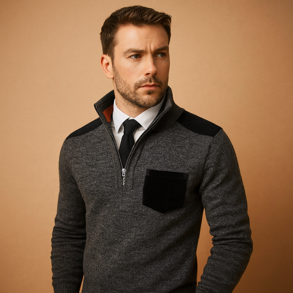 Half zip pullover sweater for men | Adrian