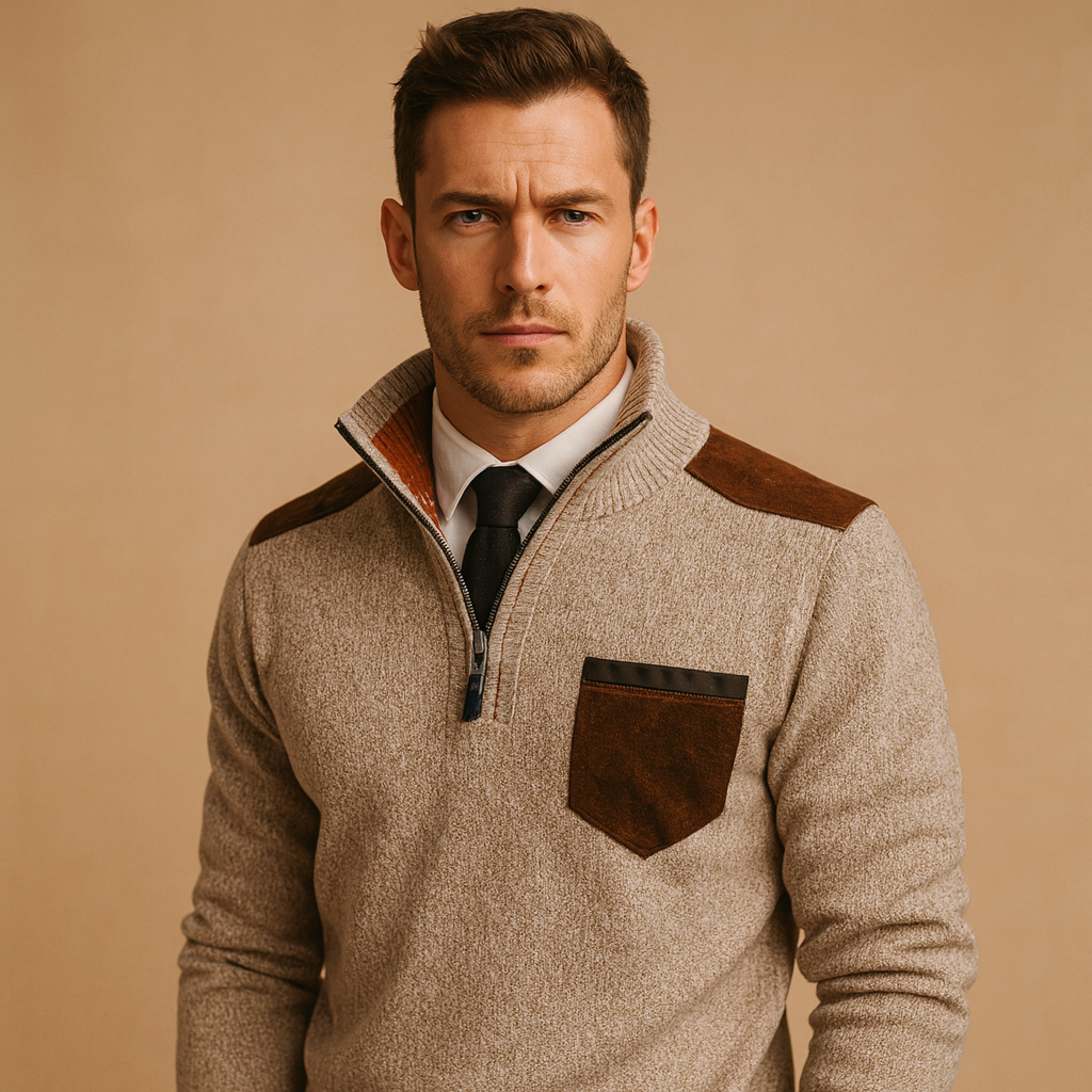 Half zip pullover sweater for men | Adrian