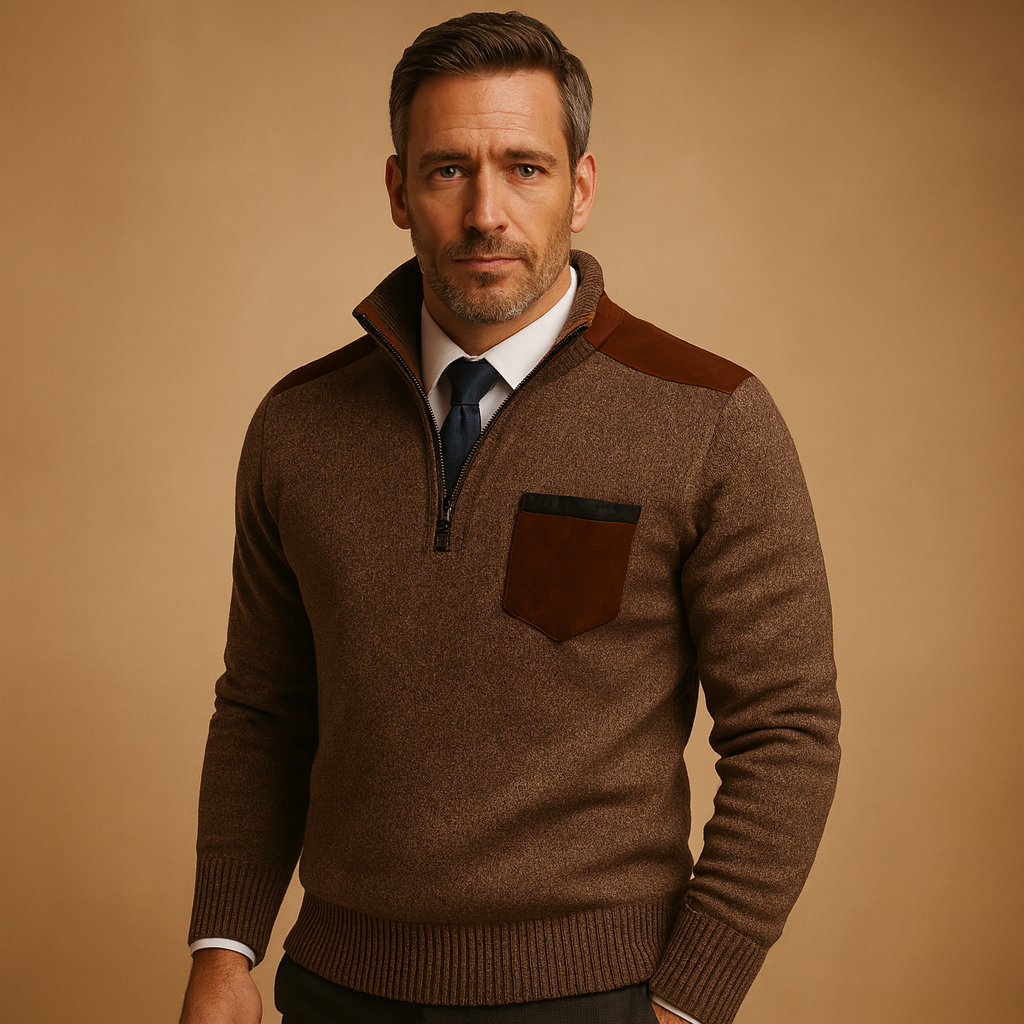Half zip pullover sweater for men | Adrian