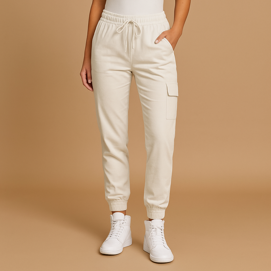 High-waisted slim cargo pants for women | Elina