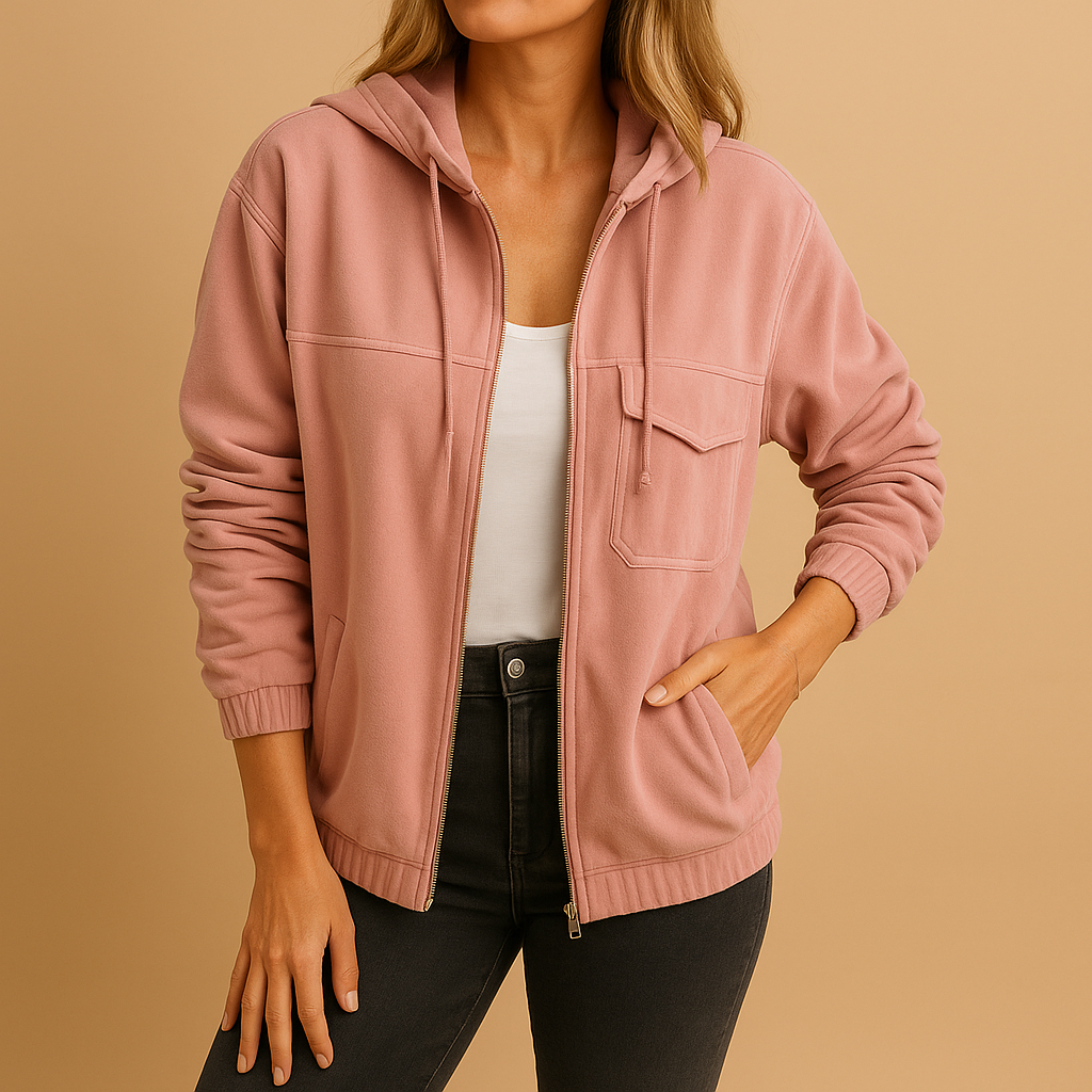 Hooded zip-up jacket for women | Tessa