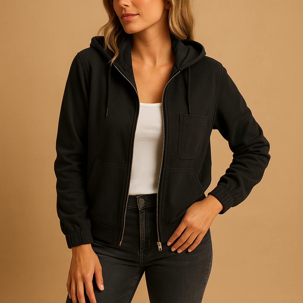 Hooded zip-up jacket for women | Tessa