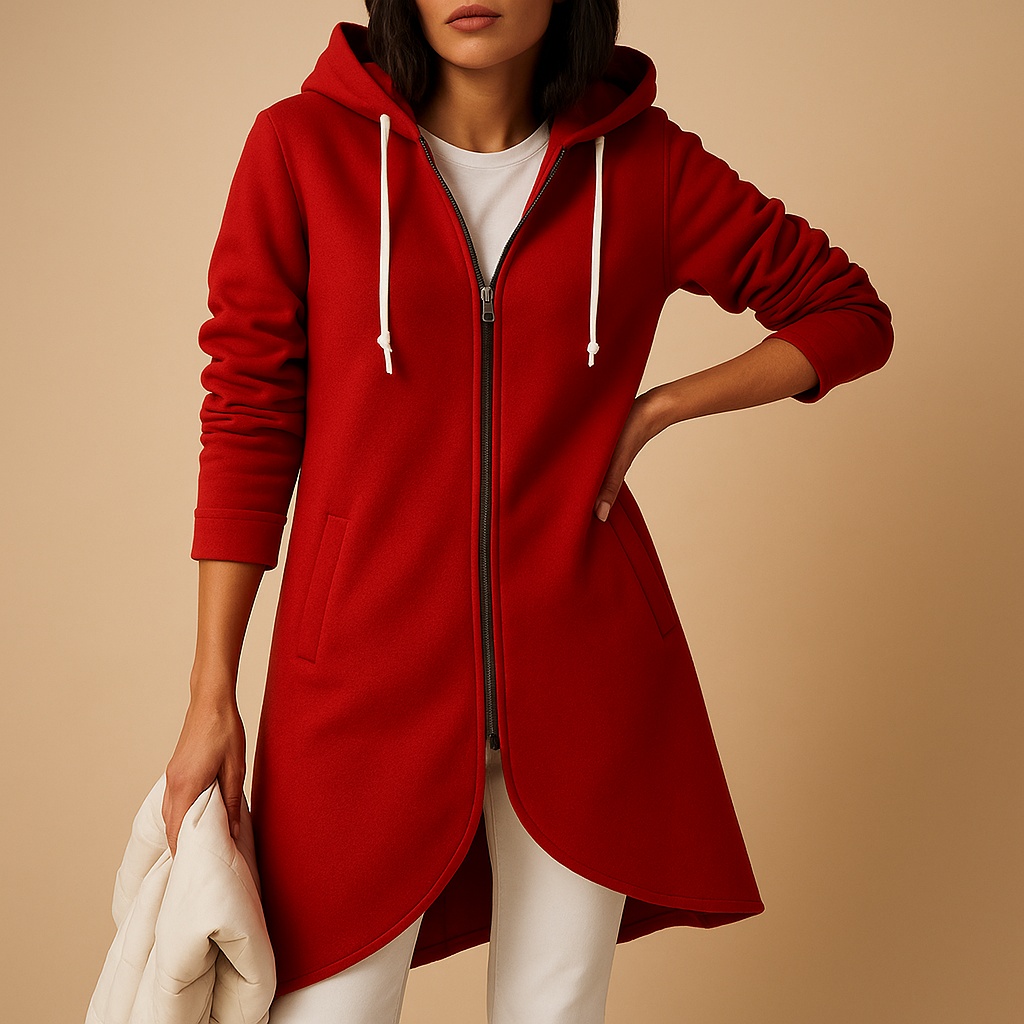 Hooded zip-up sweatshirt jacket for women | Mabel