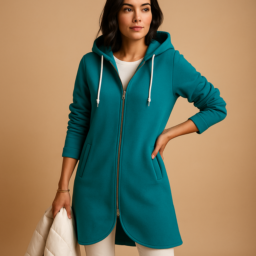Hooded zip-up sweatshirt jacket for women | Mabel