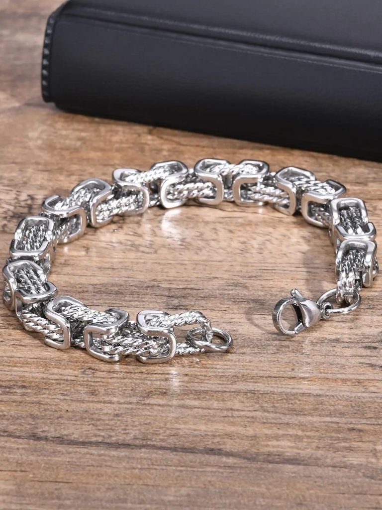 Iron Bastion Chain Cuff - Cross & Crown