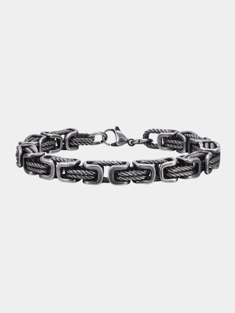 Iron Bastion Chain Cuff - Cross & Crown