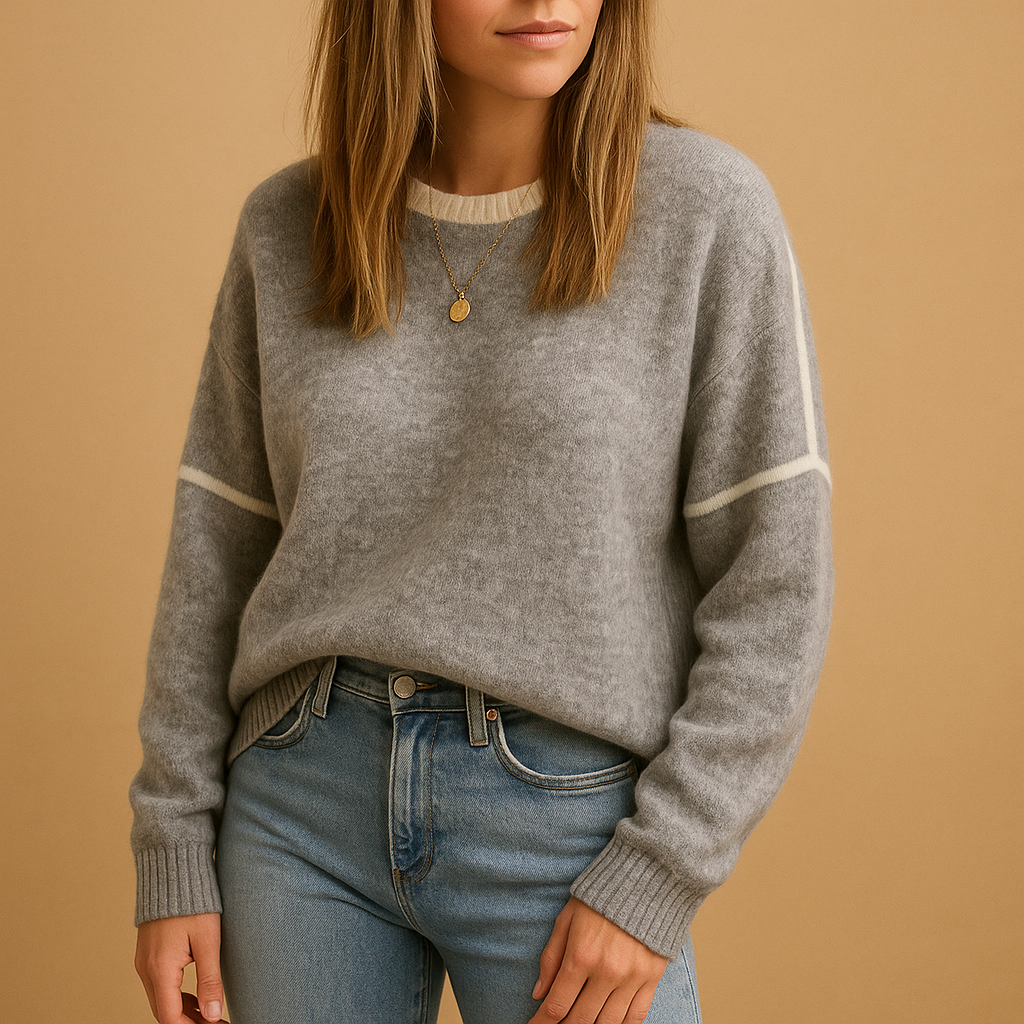 Knit round neck sweater for women | Kyllikki