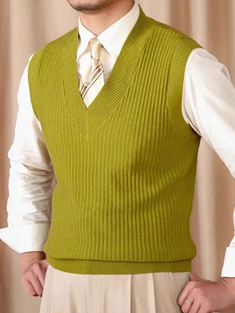 Knit Vest Waistcoat for Men