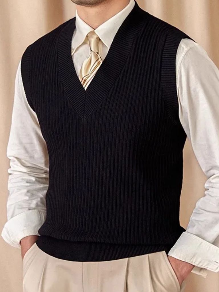 Knit Vest Waistcoat for Men
