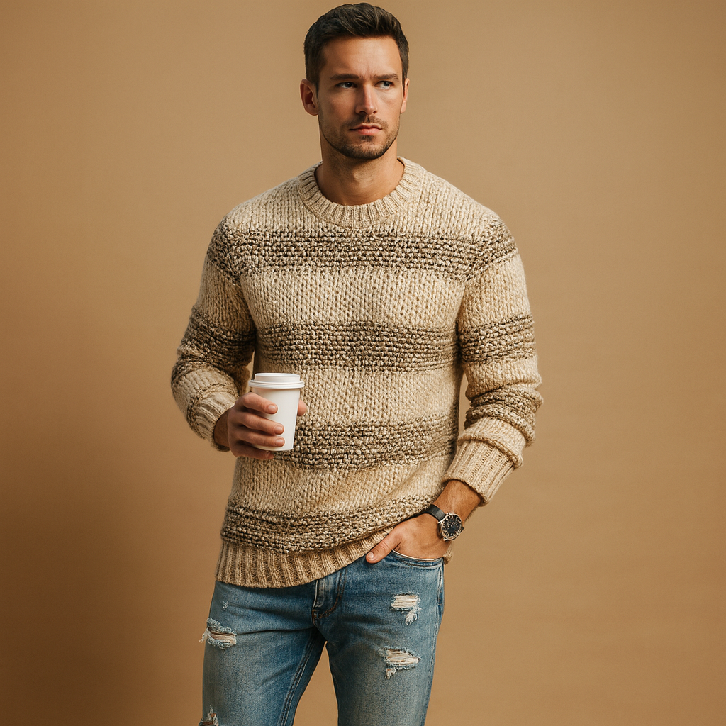 Knitted Norwegian sweater for men | Lucas