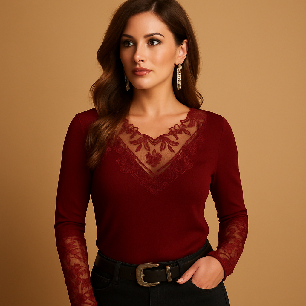 Lace blouse with feminine fit for women | Sophia