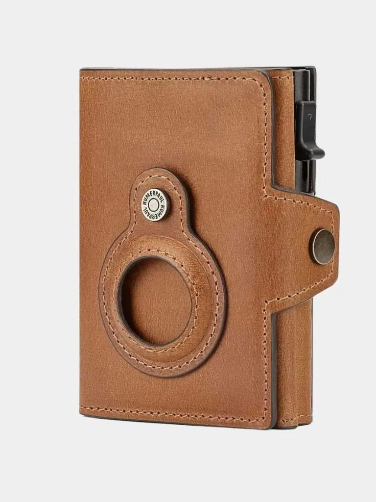 Leather Magnet Wallet Anti-Scam for Men