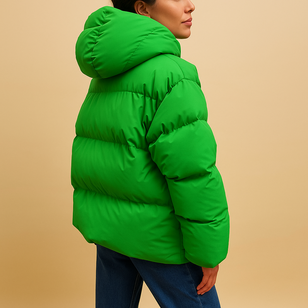 Lightweight quilted jacket with hood for women | Maron