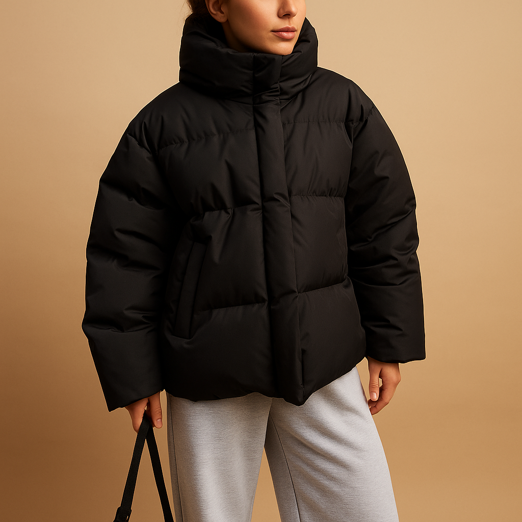 Lightweight quilted jacket with hood for women | Maron