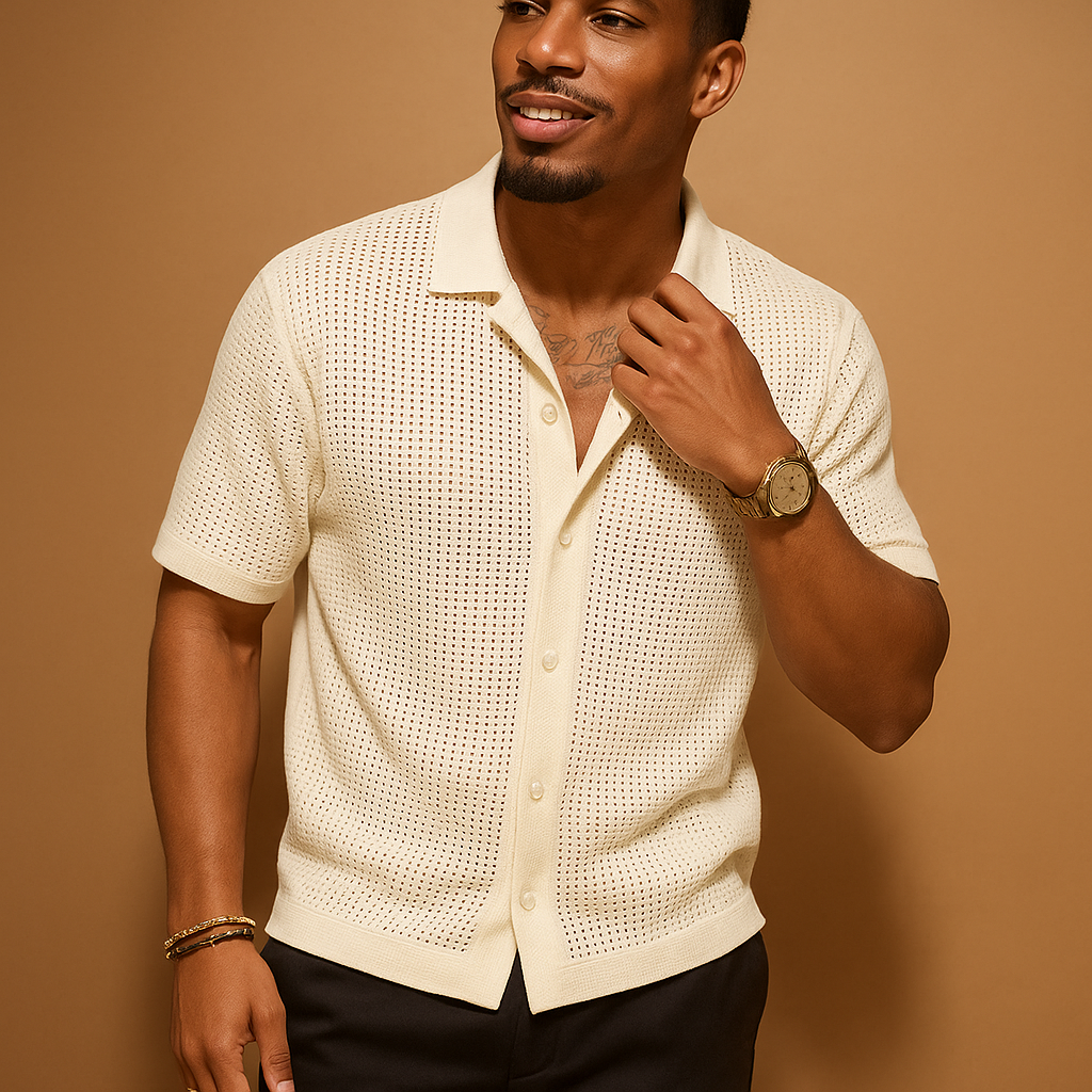 Lightweight short sleeve summer shirt with classic design for men | Mason