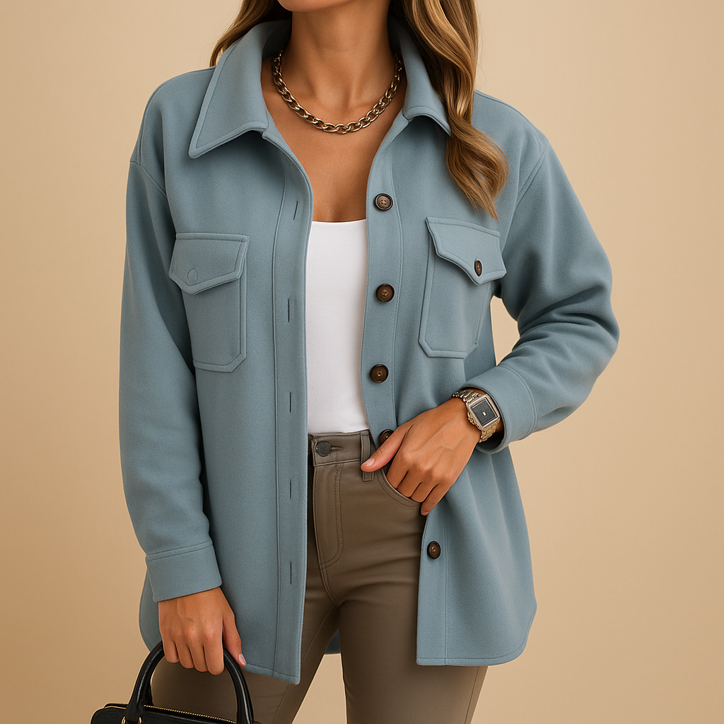 Long elegant winter coat with tailored silhouette for women | Noami