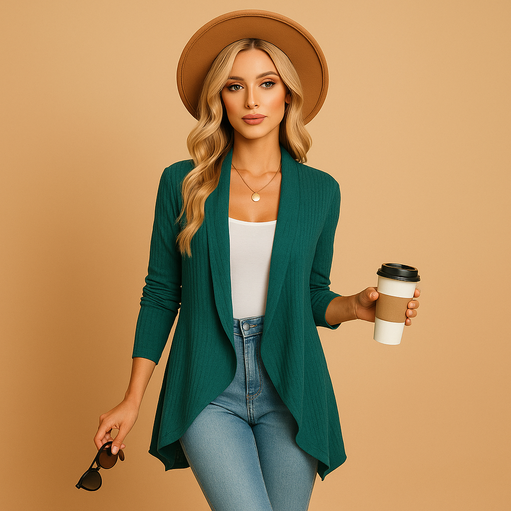 Stylish long knitted cardigan for women | Maisie