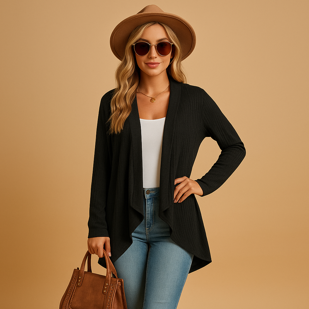 Stylish long knitted cardigan for women | Maisie