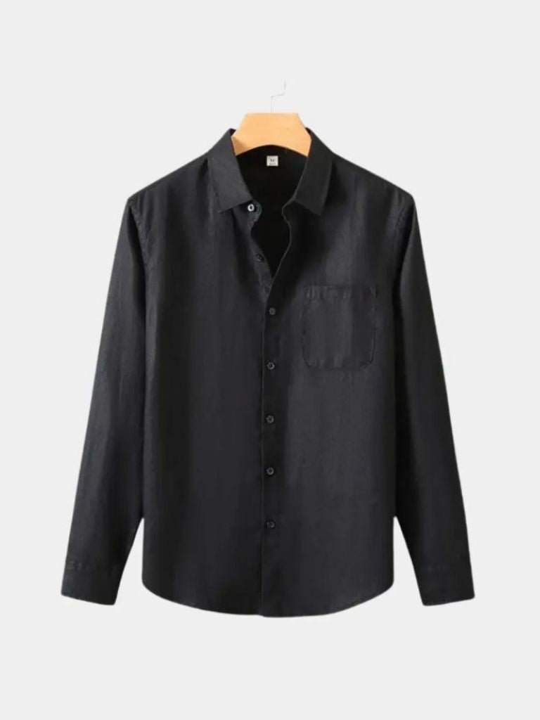 Long Sleeve Essential Linen Shirt for Men