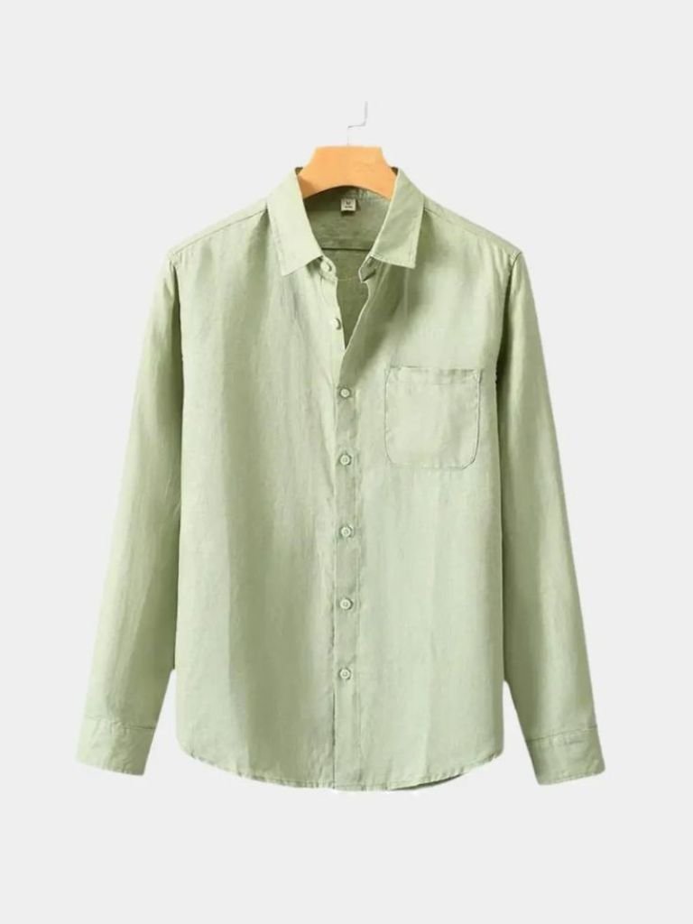 Long Sleeve Essential Linen Shirt for Men