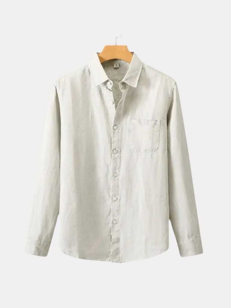 Long Sleeve Essential Linen Shirt for Men