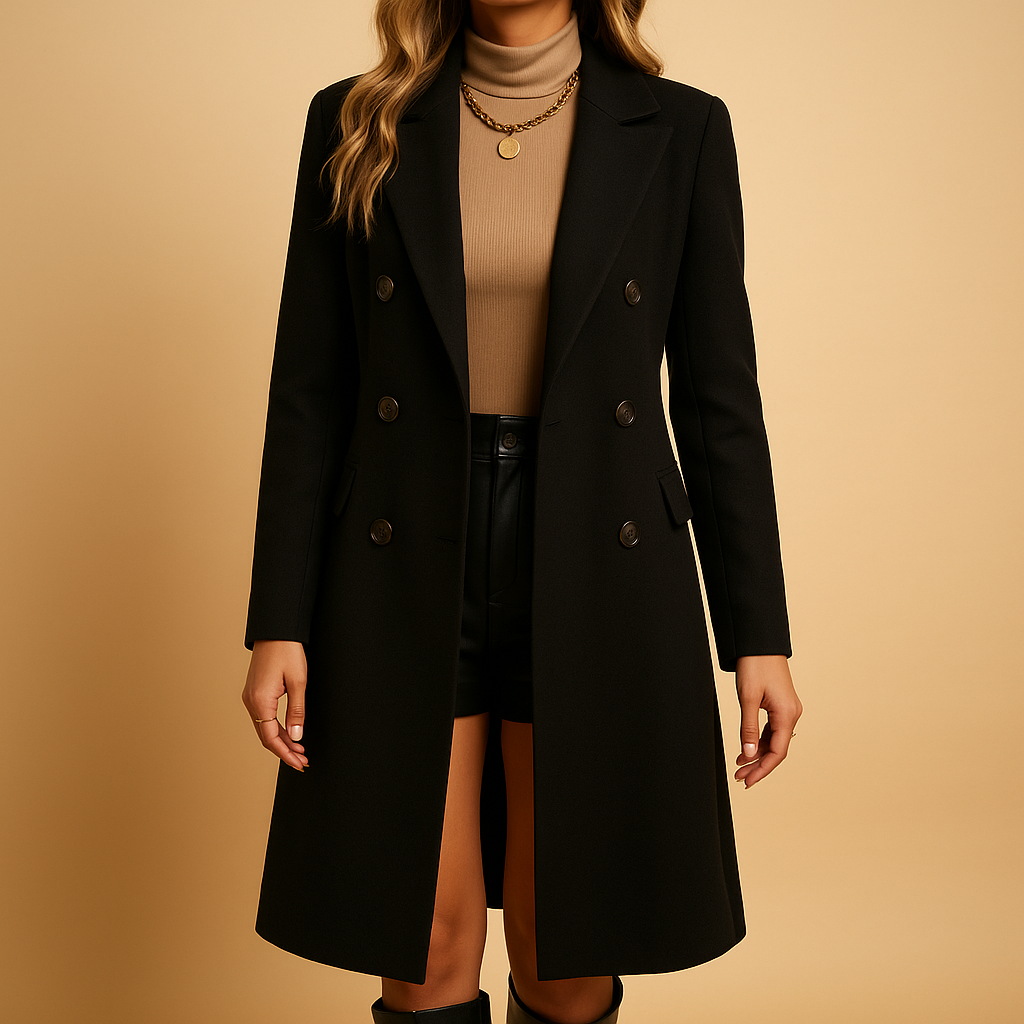Long winter coat for women | Elara