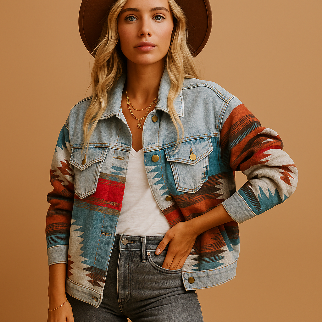 Loose-fit cotton autumn jacket for women | Daphne